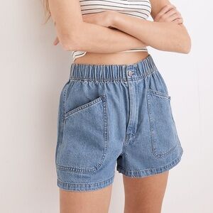 Madewell Denim Pull-On Utility Shorts in Grandfield Wash
